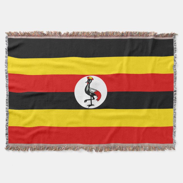 Uganda flagga filt (Framsidan)