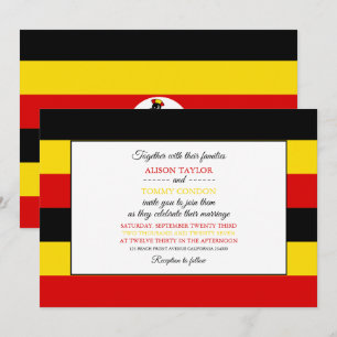 Uganda Flagga, Flagga Uganda Bröllop Inbjudningar