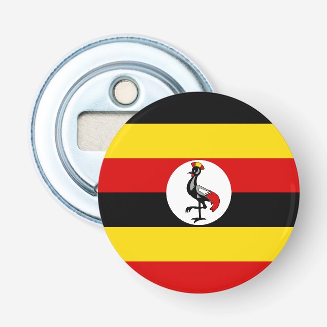 Uganda flagga flasköppnare (Framsidan)