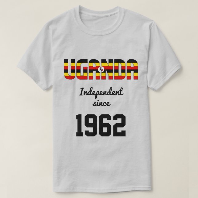 Uganda Flagga Independence Firande T Shirt (Design framsida)