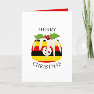 UGANDA FLAGGA Julpudding festlig Helgkort