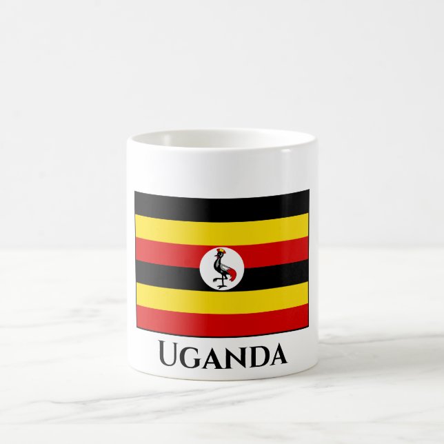 Uganda Flagga Kaffemugg (Center)