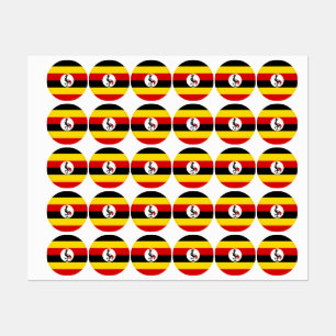 Uganda flagga klistermärke