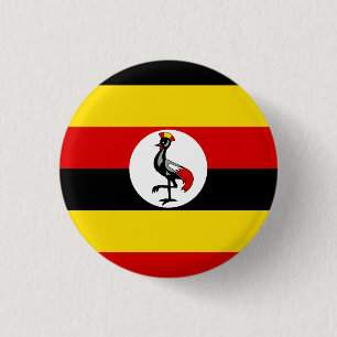 Uganda Flagga Knapp