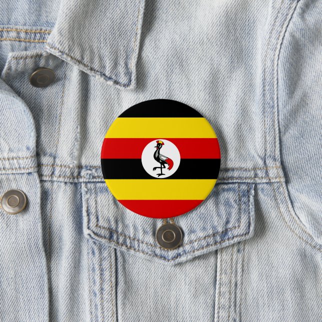 Uganda flagga knapp (In Situ)
