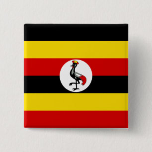 Uganda Flagga Knapp