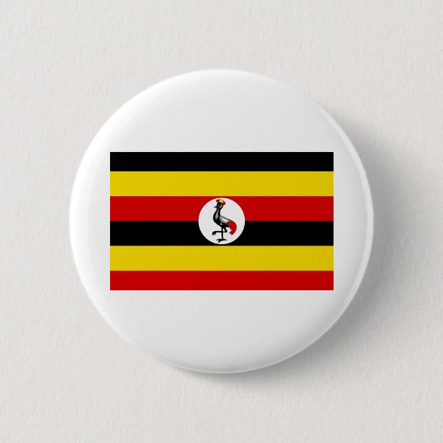 Uganda Flagga Knapp (Framsida)