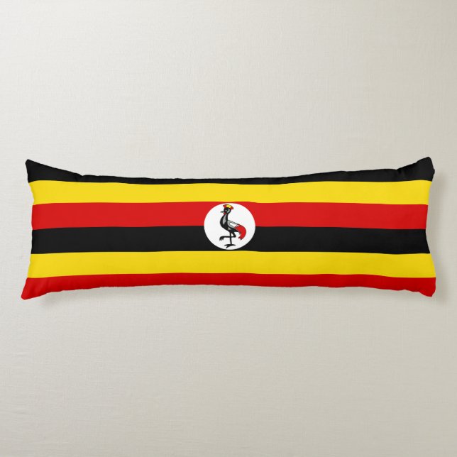 Uganda flagga kroppskudde (Framsidan)