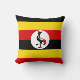 Uganda Flagga Kudde