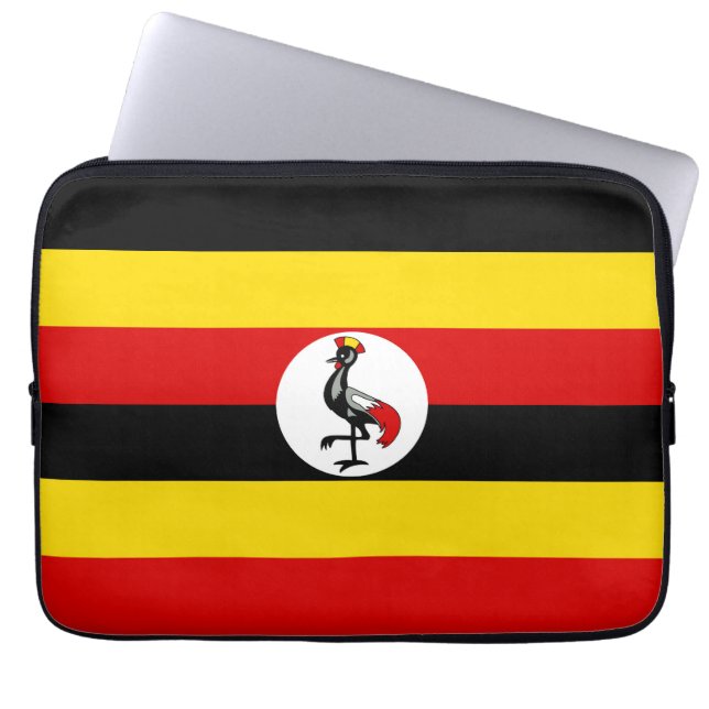 Uganda flagga laptop fodral (Framsidan)