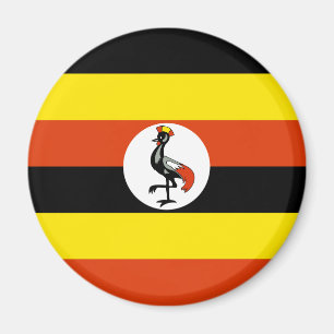 Uganda Flagga Magnet