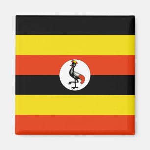 Uganda Flagga Magnet