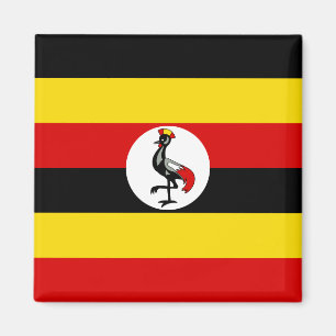 Uganda Flagga Magnet