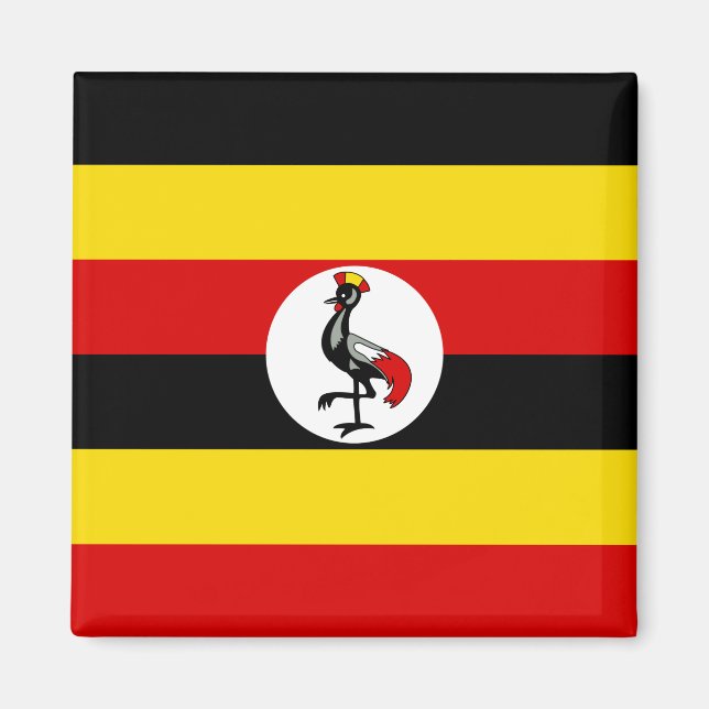 Uganda Flagga Magnet (Framsidan)