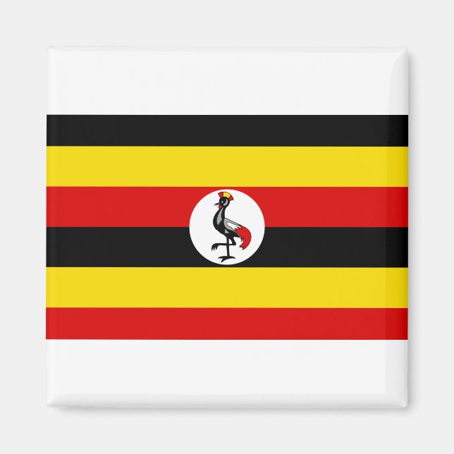 Uganda Flagga Magnet (Framsidan)