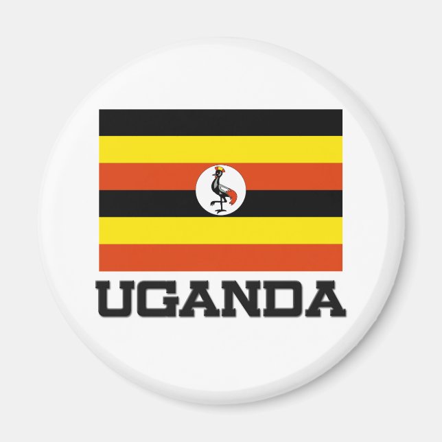 Uganda Flagga Magnet (Framsidan)