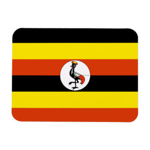 Uganda Flagga Magnet