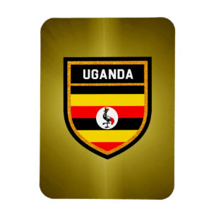 Uganda Flagga Magnet