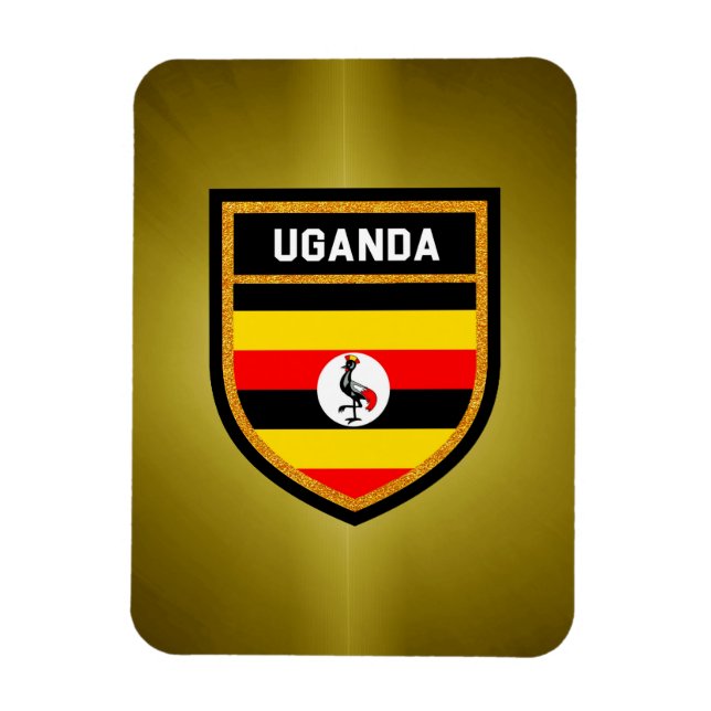 Uganda Flagga Magnet (Vertikal)