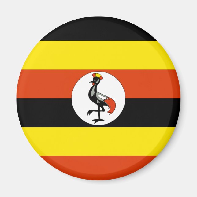 uganda flagga magnet (Framsidan)