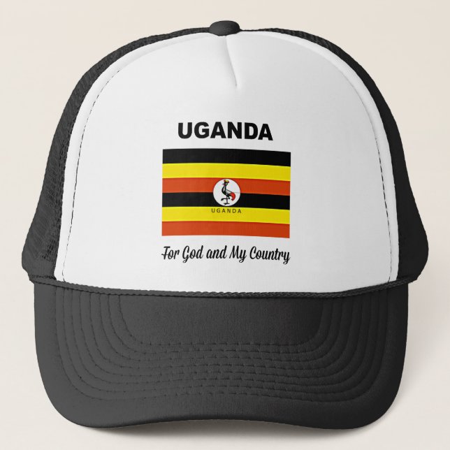 Uganda flagga, märkt keps (Framsida)