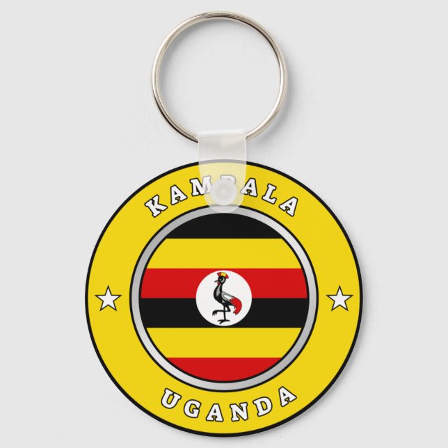 Uganda Flagga Nyckelring (Framsida)