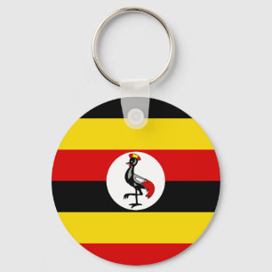 Uganda Flagga Nyckelring