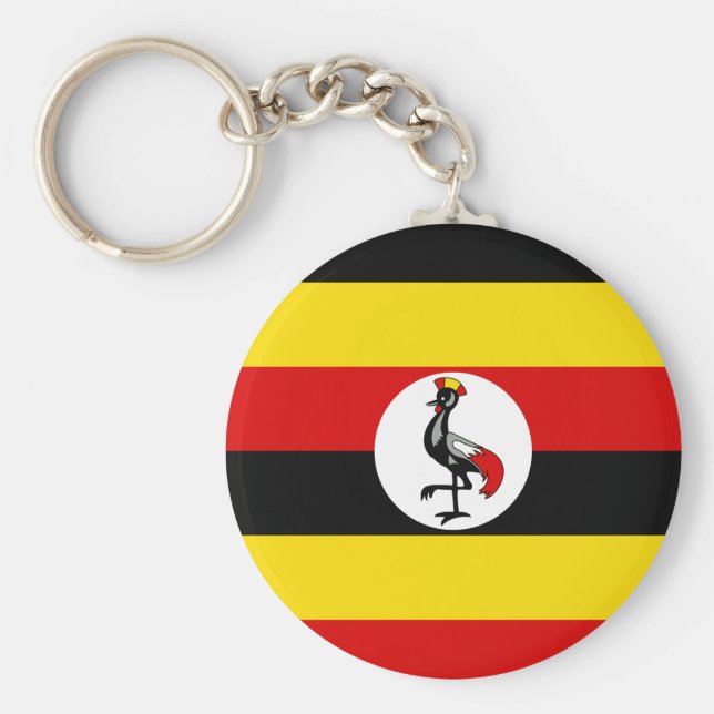 Uganda Flagga Nyckelring (Framsidan)