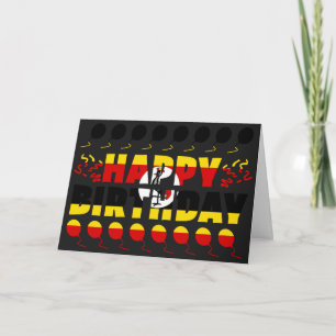 Uganda Flagga Patriotic Birthday Kort