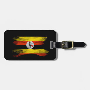Uganda flagga-penseldrag, nationell flagga bagagebricka