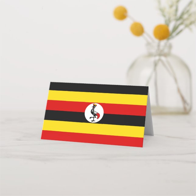 Uganda flagga placeringskort (Framsida)