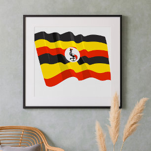 Uganda Flagga Poster