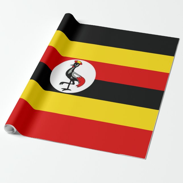 Uganda flagga presentpapper (Utrullad)