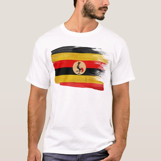 Uganda flagga t shirt (Framsida)