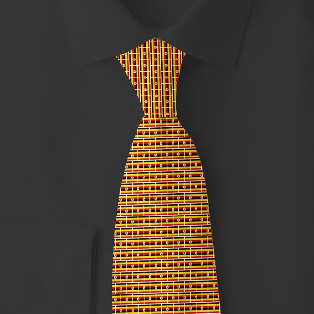 Uganda Flagga Tegel Mönster Slips (Skapare uppladdad)
