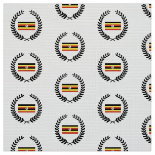 Uganda Flagga Tyg
