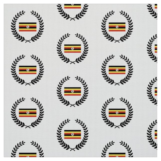 Uganda Flagga Tyg (Provkarta)