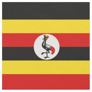 Uganda flagga tyg