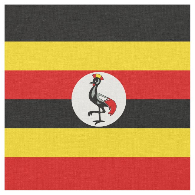 Uganda flagga tyg (Närbild)