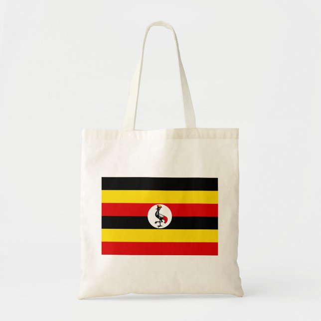 Uganda Flagga Tygkasse (Framsidan)