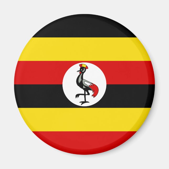 Uganda Flagga (Uganda) Magnet (Framsidan)