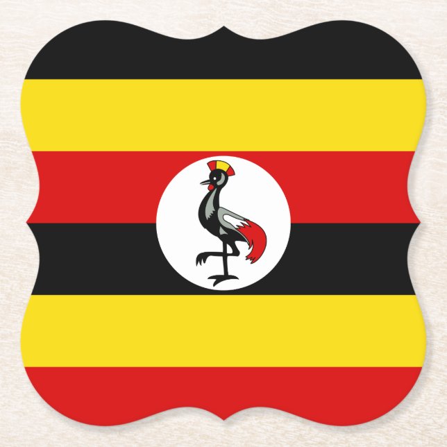 Uganda Flagga Underlägg Papper (Framsida)