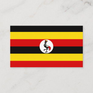 Uganda flagga visitkort
