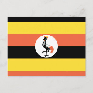 Uganda Flagga Vykort