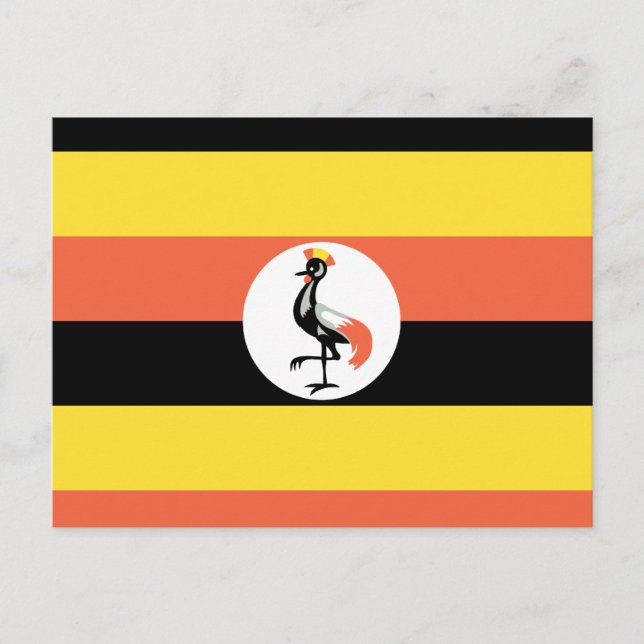 Uganda Flagga Vykort (Framsida)
