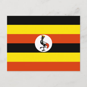 Uganda Flagga vykort
