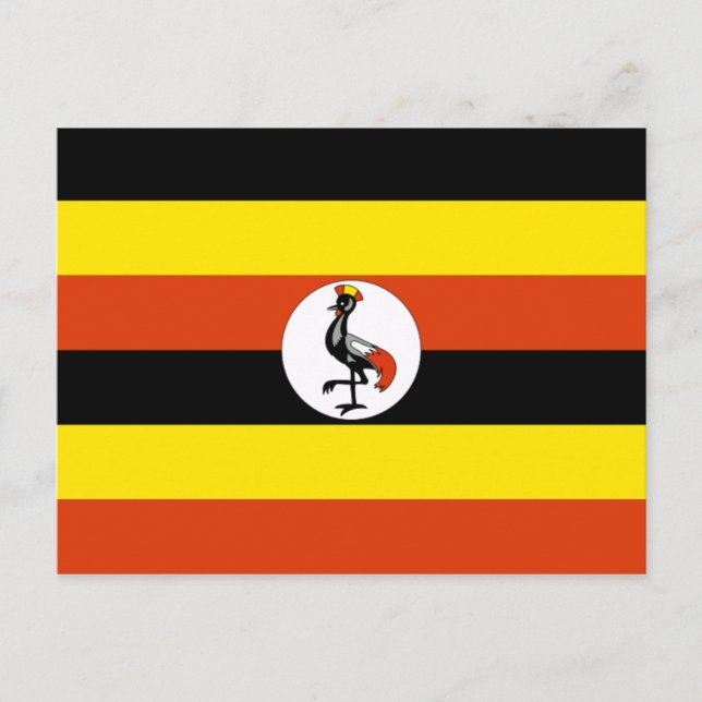 uganda flagga vykort (Framsida)