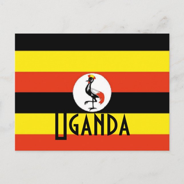 Uganda flagga vykort (Framsida)