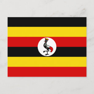 Uganda Flagga vykort
