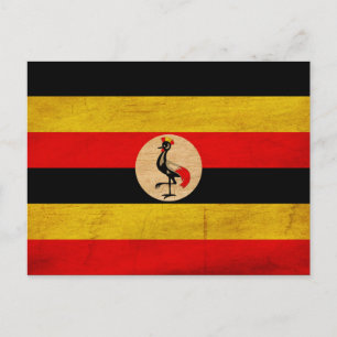 Uganda Flagga Vykort